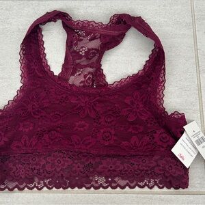 Justice - Lace Bralette - Burgundy